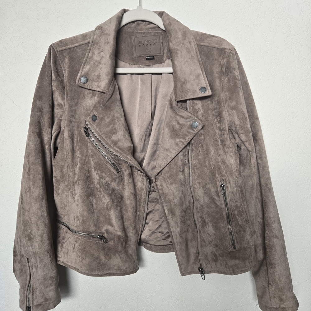 BLANKNYC Women's Taupe Suede Jacket.Size L - Picture 15 of 16